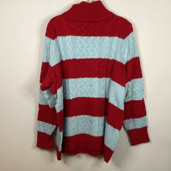 Halogen x Atlantic Pacific striped turtleneck sweater - Picture 6 of 9